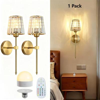 Friendly Fresh Finds Rechargeable Crystal Battery Operated Wall Sconce With RGB Dimmable Light Rechargeable Crystal Battery Operated Wall Sconce With RGB Dimmable Light
