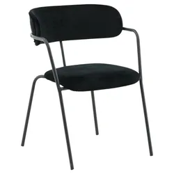 Stuhl-Set Arrow 2er-Set ca. 58x79 cm Samt Schwarz