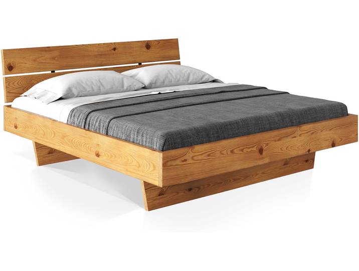 CURBY Wangenbett mit Kopfteil, Material Massivholz, rustikale