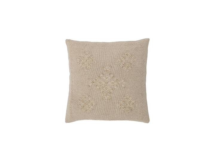 Coussin en coton beige, carré, uni, design nordique - Bloomingvil