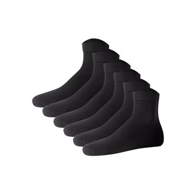 Kurzsocken JOOP "Socken Unisex premium essential organic cotton Quarter 6p 6er Pack", Damen, Gr. 43-46, schwarz, Obermaterial: 62% Baumwolle CO(Bio). 36% Polyamid PA. 2% Elasthan EL., Socken