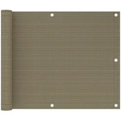 vidaXL Balkon-Sichtschutz Taupe 75x500 cm HDPE