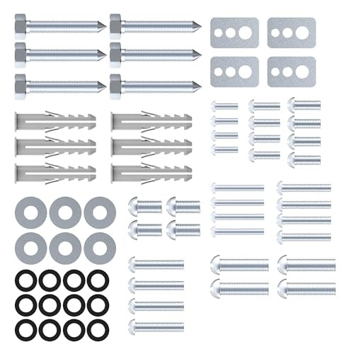 Conecto VESA Schroevenset, 66 stuks, universeel voor tv- en monitorwandmontage, M8 M6 M5 M4, zilver