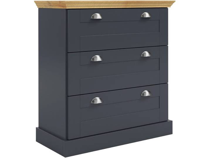 Commode avec 3 tiroirs en effet bois anthracite