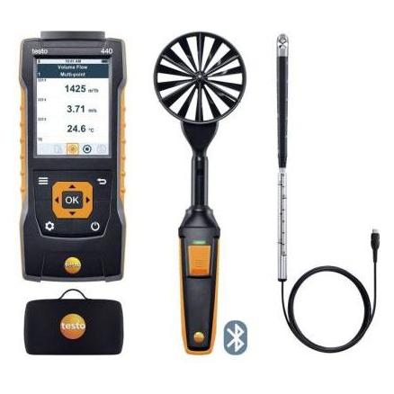 Testo 440 Anemometer +1370 (Temperature-TC) °C, +150 (Temperature-NTC) °C max.Temp. versch.Messparam (0563 4407)