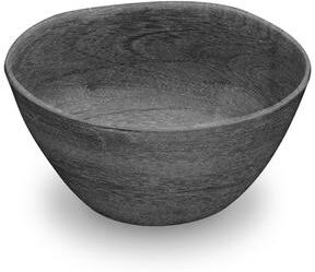 "Abode Homewares Faux Real Blackened Planta Wood-look Cereal Bowl - Black - 6"" - Set of 6"