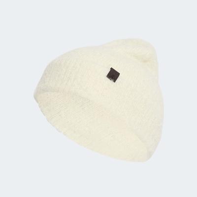 Beanie ADIDAS SPORTSWEAR "SOFT LUX BEANIE", Damen, weiß (sanftes weiß, aurora coffee), Obermaterial: 69% Polyamid, 23% Polyacryl, 8% Alpaka, Mützen Beanie, für Erwachsene, mit klassischem Design, sportlicher Stil