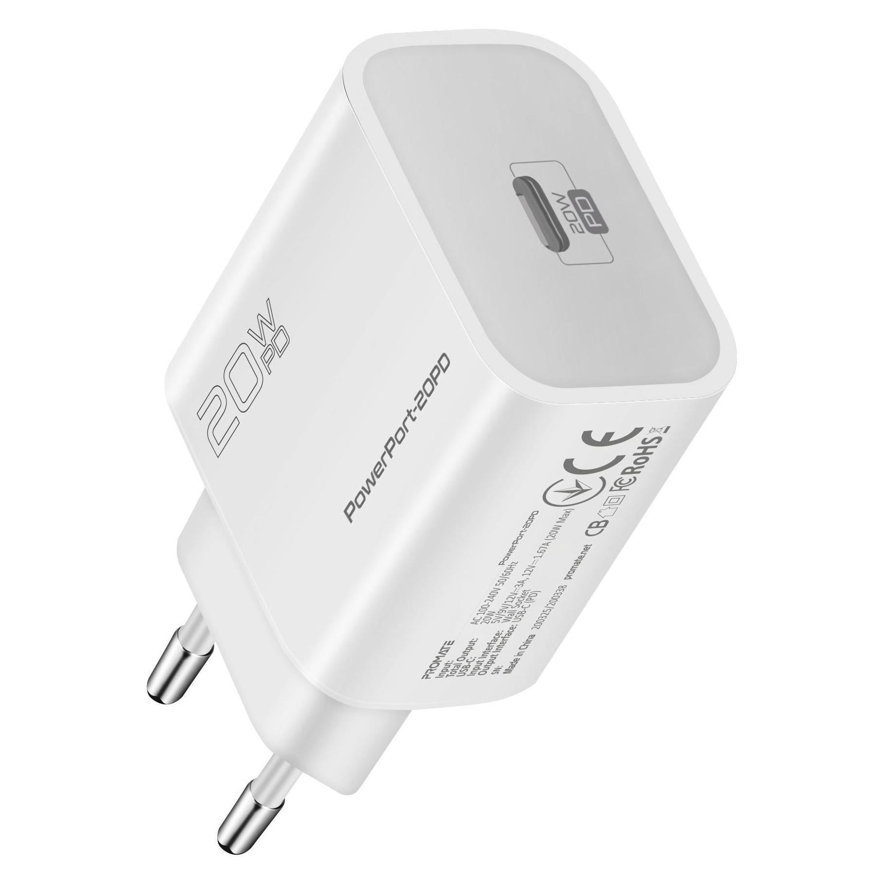 ProMate PowerPort-20PD (20 W, 1 Port) (POWERPORT-20PD.EU-WT)