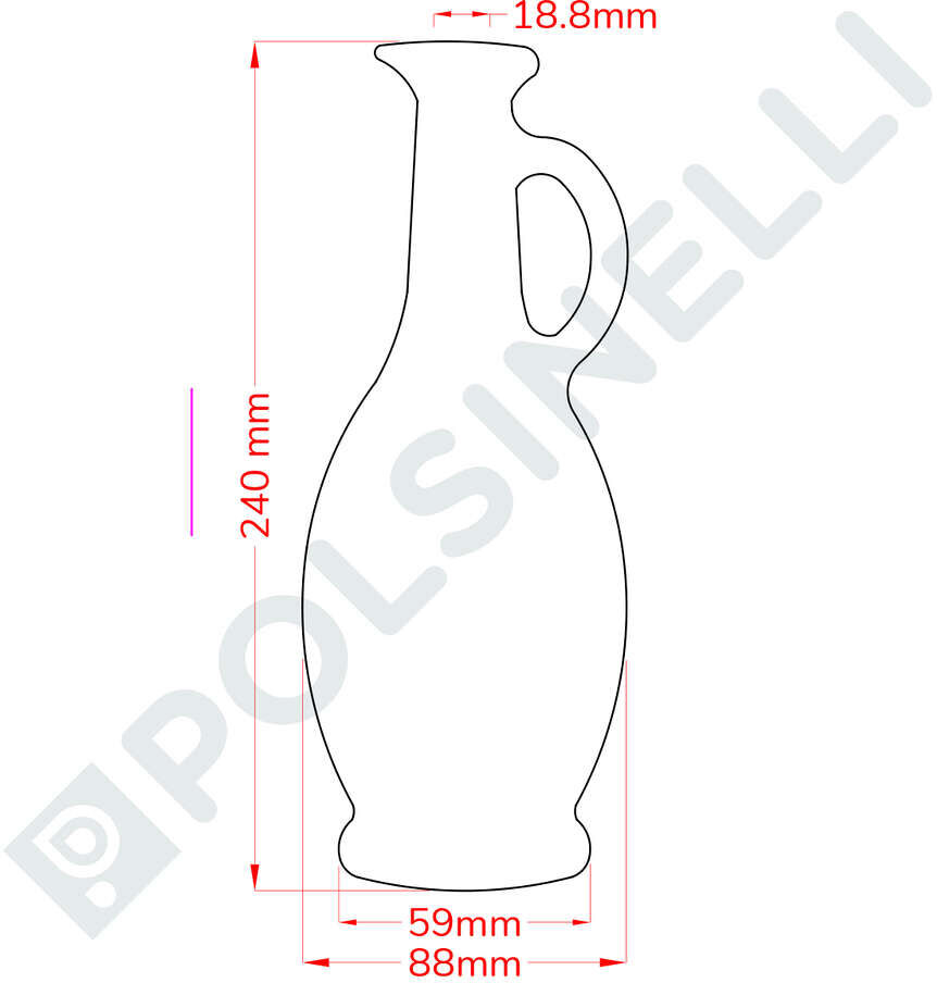 Polsinelli Bouteille Anfora egizia 500 mL (23 pcs)