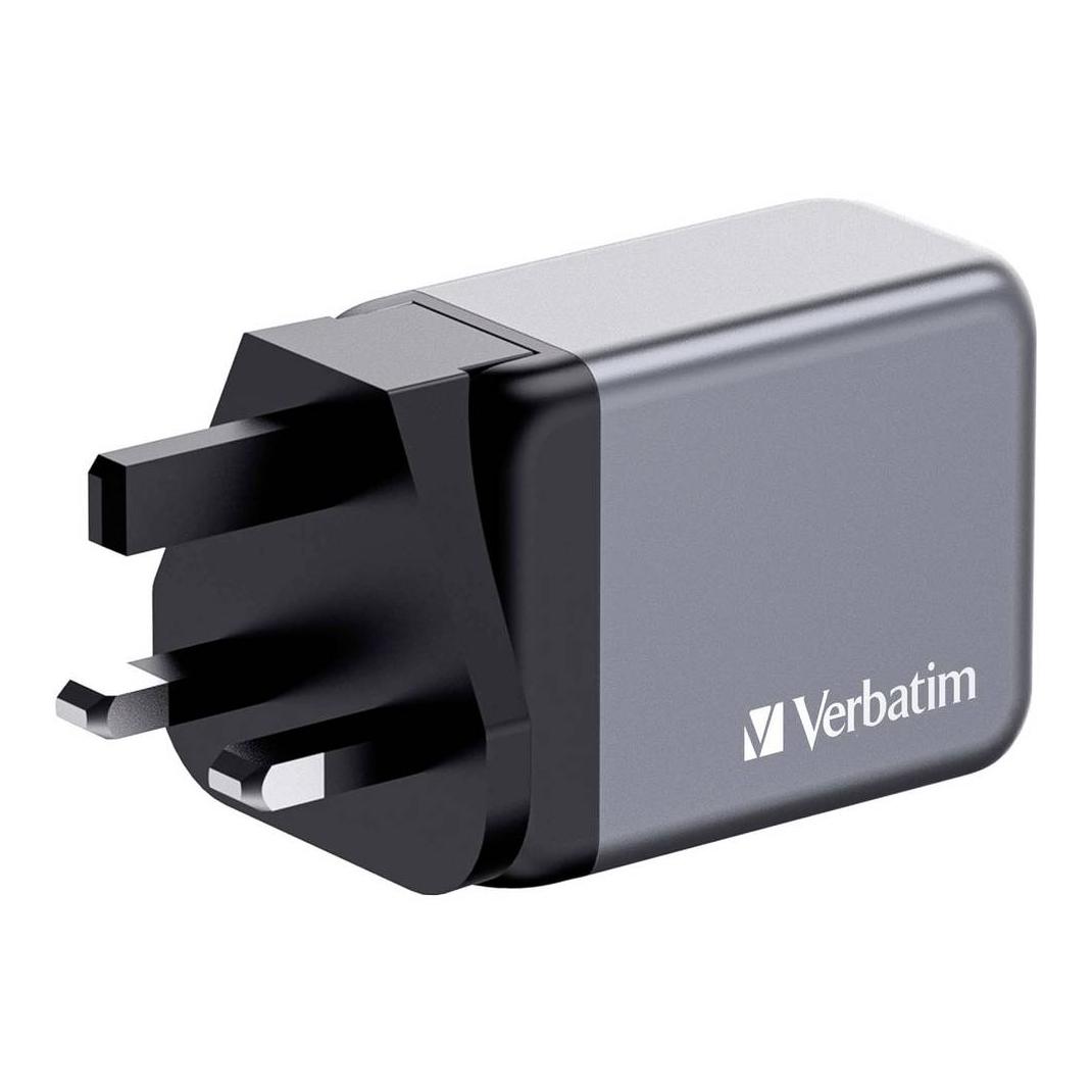 Verbatim GNC-65 GaN Charger (65 W, 3 Ports) (32201)