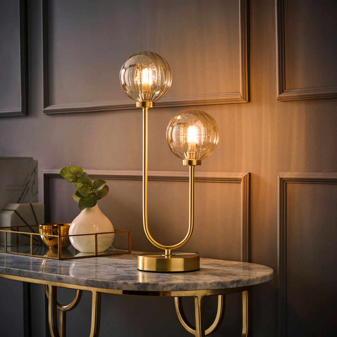 Heritage Hues Glass Standard Gold 25.6cm H X 17cm W X 39cm D