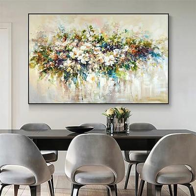 handgemachte ölgemälde leinwand wandkunst dekoration abstrakte pflanzen blumenfarbe blumenstrauß für wohnkultur gespannter rahmen hängende malerei