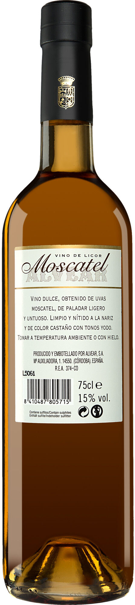 Alvear Moscatel - 0,75 L 15% Vol. Sehr Süß aus Spanien