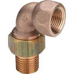 Rotguss-Winkel-Verschraubung 3098 3/8" einerseits AG, andererseits IG DVGW