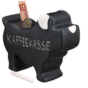 Relaxdays Spardose Hund Tafel, 17 x 8,5 x 20cm, beschreibbar, 1 Stück