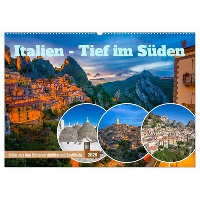 Italien - Tief im Süden (Wandkalender 2026 DIN A2 quer), CALVENDO Monatskalender