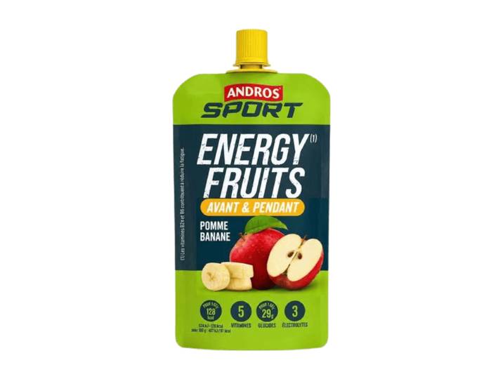Andros Sport Energy Purée de Fruits Saveur Banane 114 g (Lot de 18) - Gel Énergétique &amp; Purée