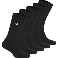 G-STAR Herren Tennissocken, 5er Pack - KILN, Sport Socks , Logo, einfarbig Schwarz / 44-47,5