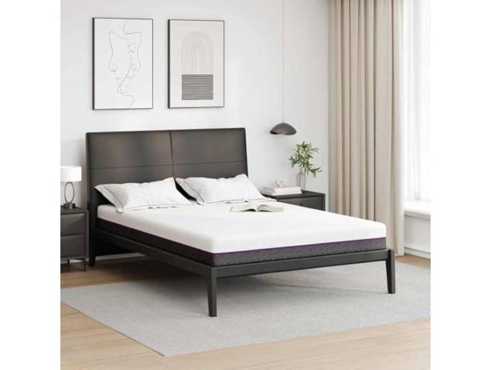 Memory Foam Matratze Mittel 160 x 200 cm Weiß und Grau Waschbarer Bezug mit Reißverschluss,OEKO-TEX STANDARD 100,atmungsaktives 100% Polyester,rutschfester Untergrund