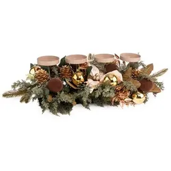 ABELLA Xmas Advents-Gesteck 4 abnehmbare Kerzenteller Breite 61cm