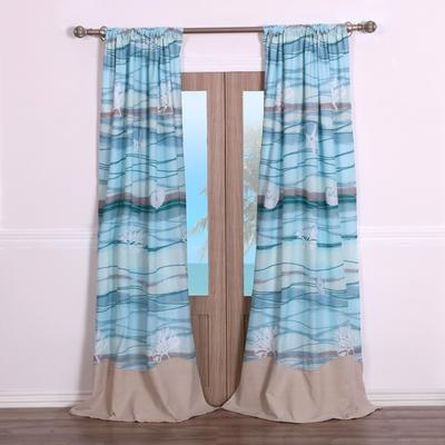 Greenland Home Fashions Maui Coastal Curtian Panels (Set of 2)