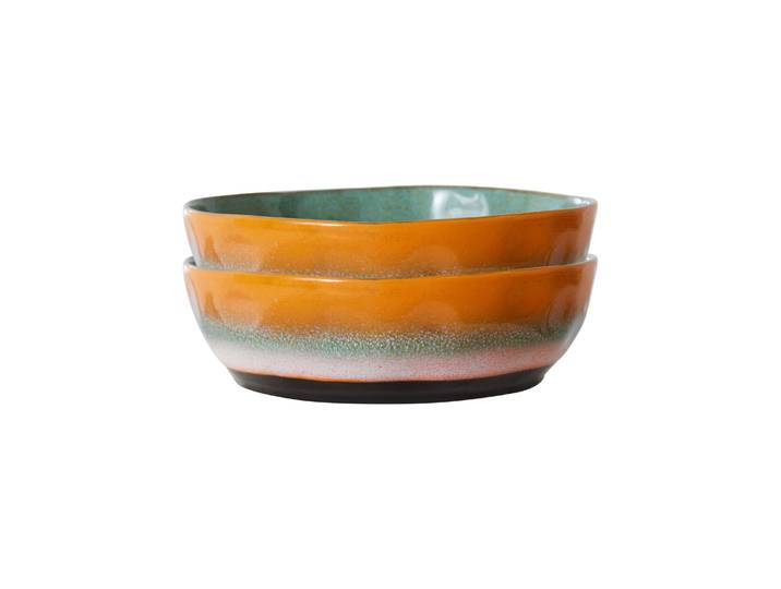 HK LIVING - Assiette creuse 70s ceramics - Multicolore - Grès émaillé