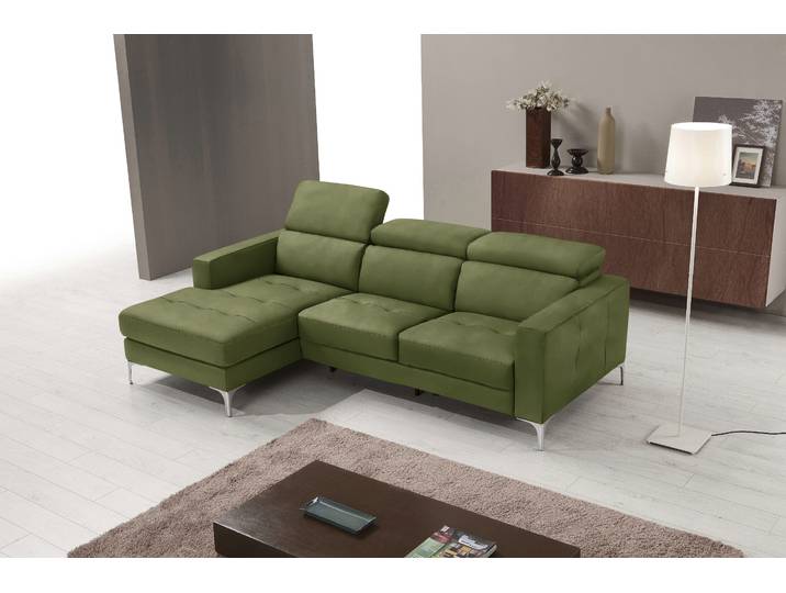 Ecksofa EGOITALIANO Matt, erstklassiger Sitzkomfort, aufwendige Detailverarbeitung, L-Form , grün (kiwi), B:247cm H:100cm, Sofas, Ecksofa, mit verstellbaren Kopfteilen zum Relaxen