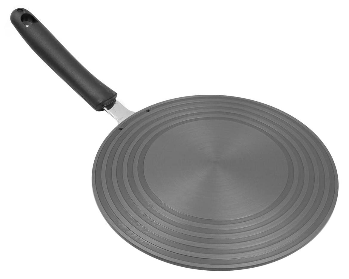 Dripio Aluminium warmtegeleidende plaat met handvat, zwart, 24 cm, geschikt voor gasfornuis