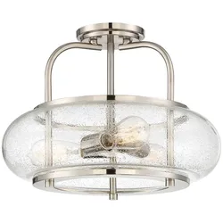 Elstead Lighting Quoizel Trilogy Deckenleuchte 3-flammig Nickel gebürstet
