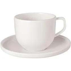 KAFFEETASSE MIT UNTERTASSE Afina weiß 150 ml