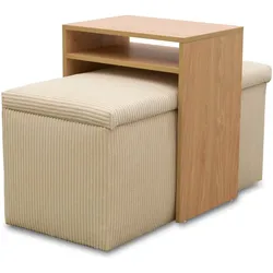 Domo Hocker mit Tisch »Kopenhagen« - 91x41x43cm - creme -