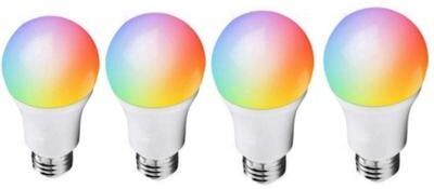 Inspired Deals Smart WiFi RGB LED Bulb 4pcs Voice Controlled Color Changing Light 4PCS