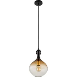 Globo, Pendelleuchte, Hängeleuchte Metall Schwarz Matt, 1xe27 (E27)