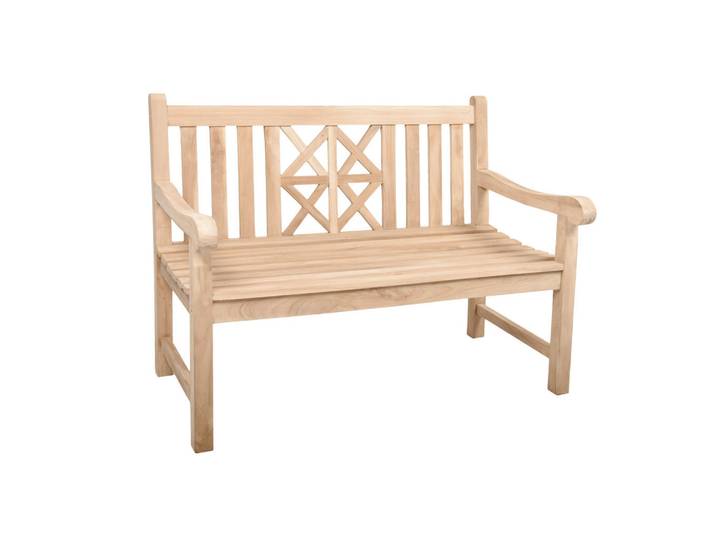 Gardenson Gartenbank, Braun, Holz, Teakholz, vollmassiv, 66x92x120 cm, Holzmöbel, Sitzgelegenheiten Holz, Holzbänke, Gartenbänke Holz
