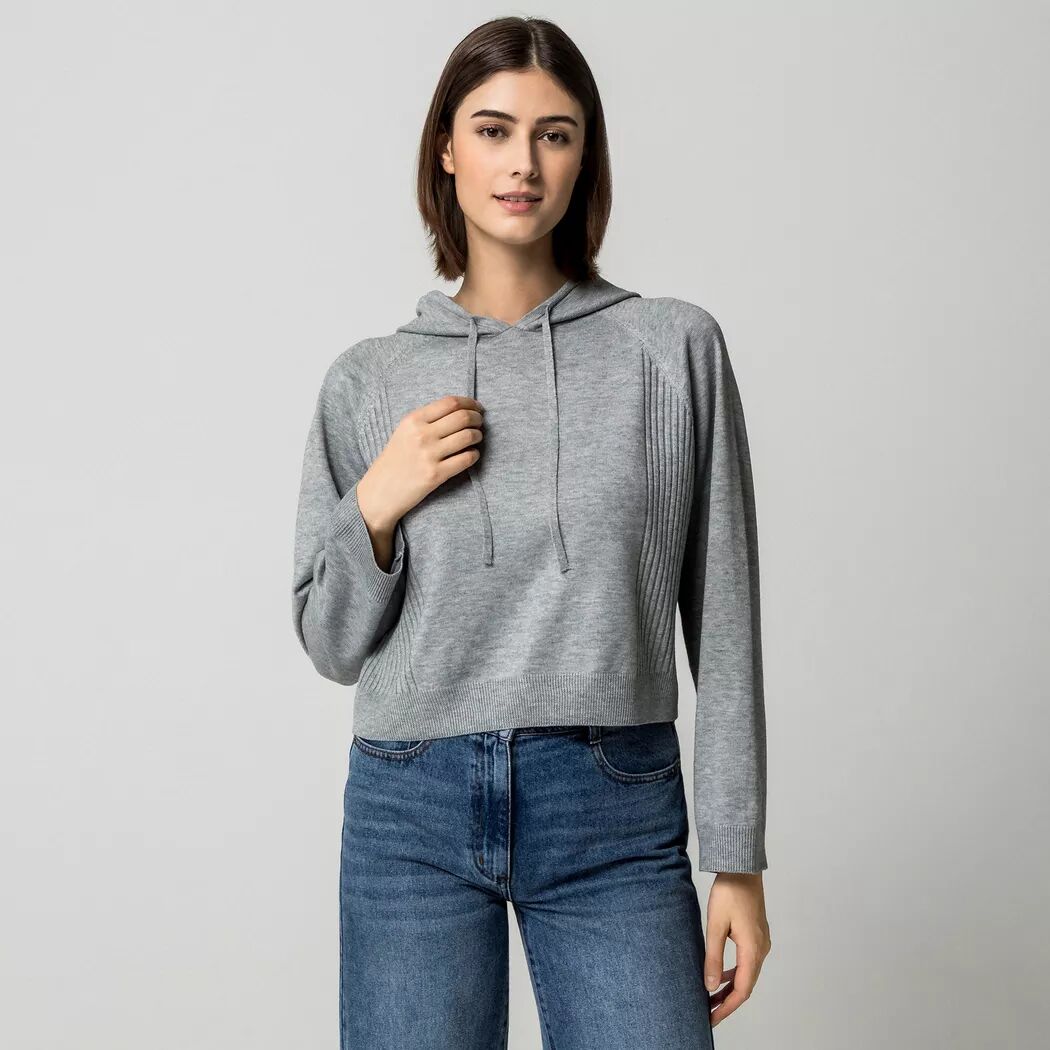Only Lingerie - Hoodie, für Damen, Grau Melange, Größe XS