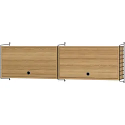 Design Oberschrank Holz Schwarz Eiche