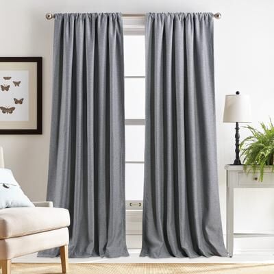 Martha Stewart Clarkson Room Darkening Lined Rod Pocket Panel Pair