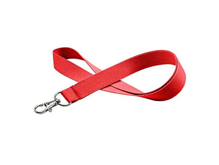 linie zwo ®, 500er Pack Schlüsselbänder 20mm, easy going Haken, Rot