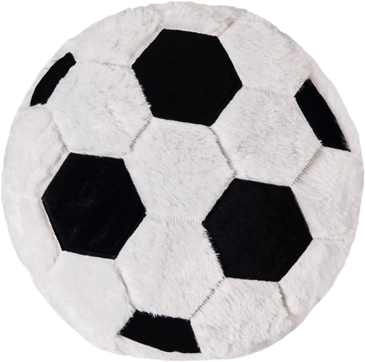 Pluche Voetbal Kussen 35cm - Zacht Decoratief Sierkussen van Polyester