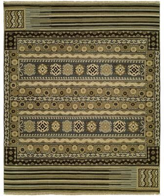 KALATY Traditional Multi-Colored Flatweave Wool Area Rug