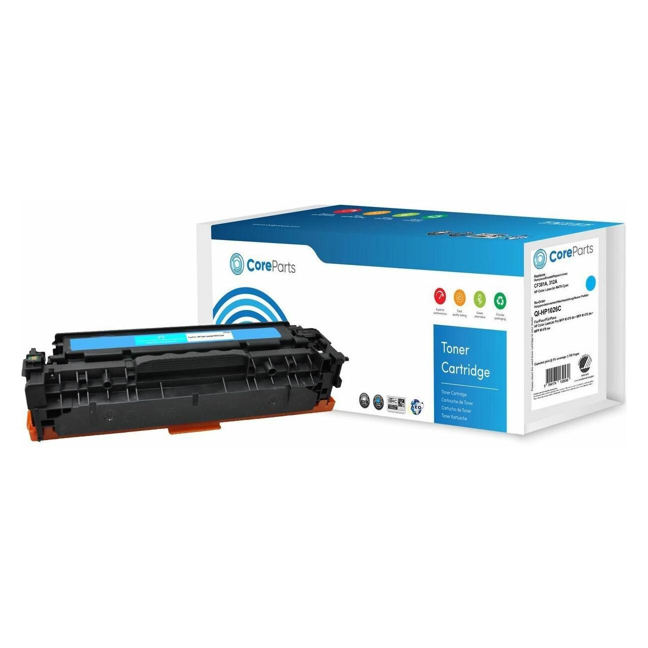 CoreParts QI-HP1026C Tonerkartusche (e) Kompatibel (C) (QI-HP1026C)