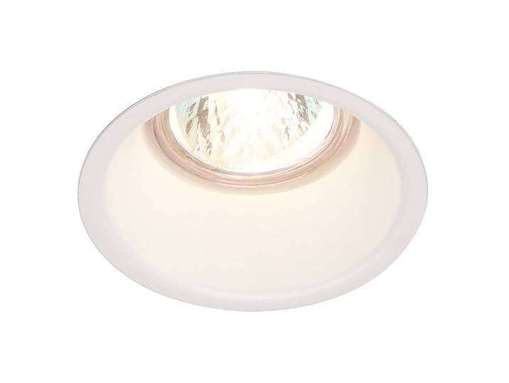 SLV Horn HV-Einbaustrahler GU10 HORN, dimmbar, weiß / opal, für Flurbereich, Metall, Modern, Downlights