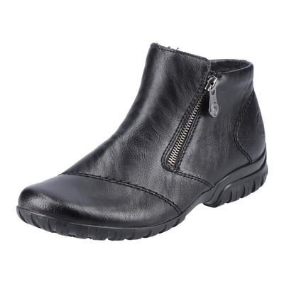 Winterboots RIEKER, Damen, Gr. 39, Warmfutter, schwarz, Lederimitat, Schuhe Winterboots, in sportlicher Optik, Topseller