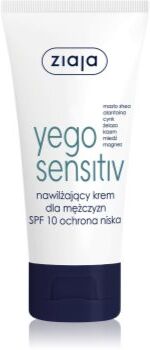 Ziaja Yego Sensitiv creme hidratante e apaziguador para homens SPF 10 50 ml. Yego Sensitiv