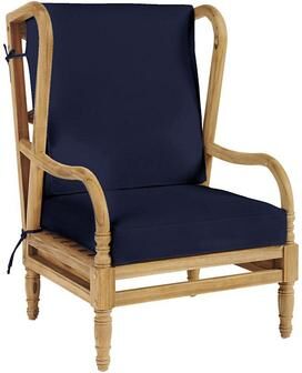 Replacement High Back/Seat 2-Piece Set - Fast Dry, Canvas Navy Sunbrella - Ballard Designs