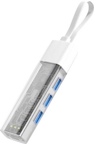 Roline 14.02.5062 USB-Hub 4 Port USB 3.2 Gen1 5 GBit/s Weiß 14.02.5062