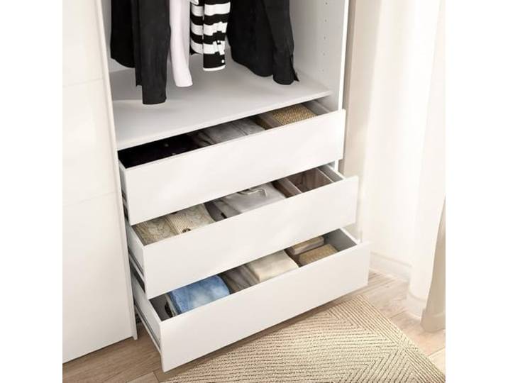 Dmora - Kommode Mathilde, Mehrzweckkommode, Schlafzimmerkommode, Schrank mit Schubladen, 87x55 h70 cm, Weiß