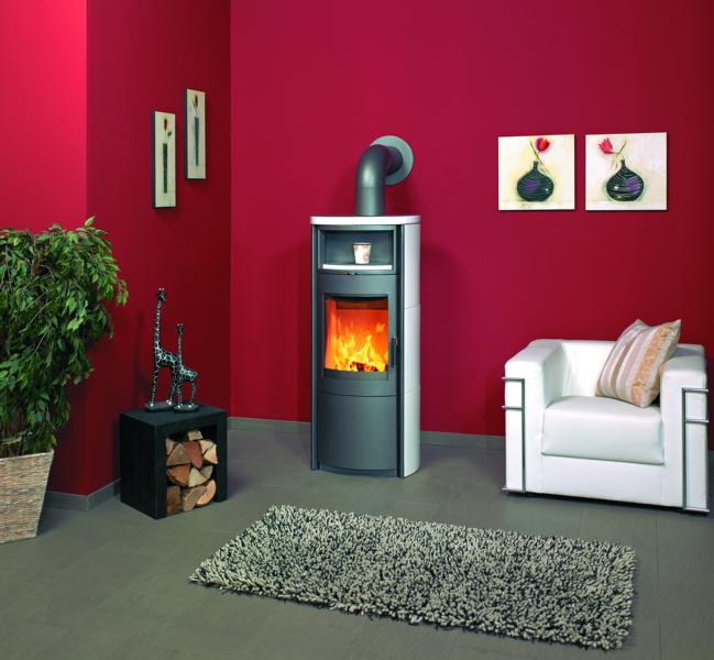 HARKGMBH Kaminofen Nika ECOplus (7 KW) Ofenkacheln creme-weiss 08055190