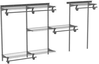ClosetMaid ShelfTrack 60-96 Inch Wide Wire Closet Organizer