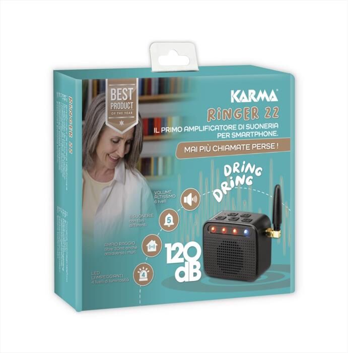 KARMA Amplificatore Di Suoneria Per Smartphone Ringer 22-nero